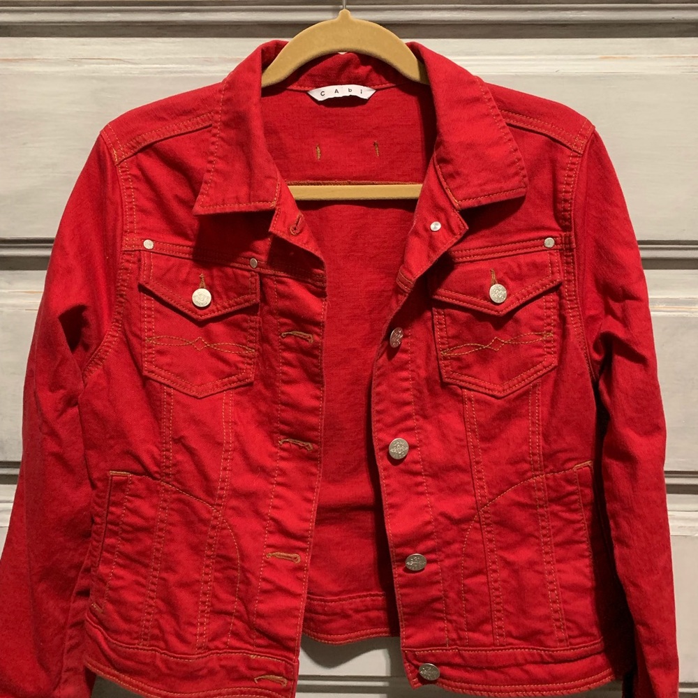 Red CAbi denim jacket